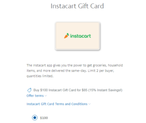 Instacart Gift Card